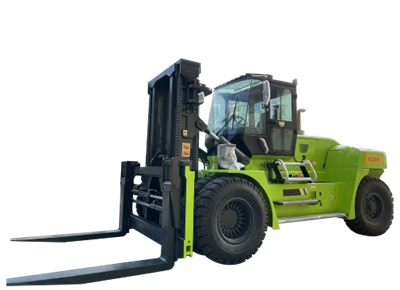 20 トン フォークリフト エンジン ディーゼル 現在、バッテリー 将来的にはリチウムイオン