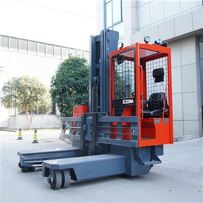カスタマーウェアハウスサイドローダーフォークリフト2.5ton 3.5ton 4tonフルウェイリーチフォークリフトトラック
