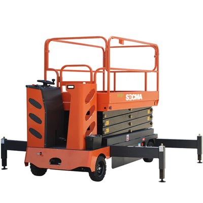 SOCMA 500kg容量の高さ9mの外部油圧航空職業作業プラットフォームステーションドライビングシザーリフト