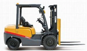コンテナ内での3トンのミニフォークリフト作業